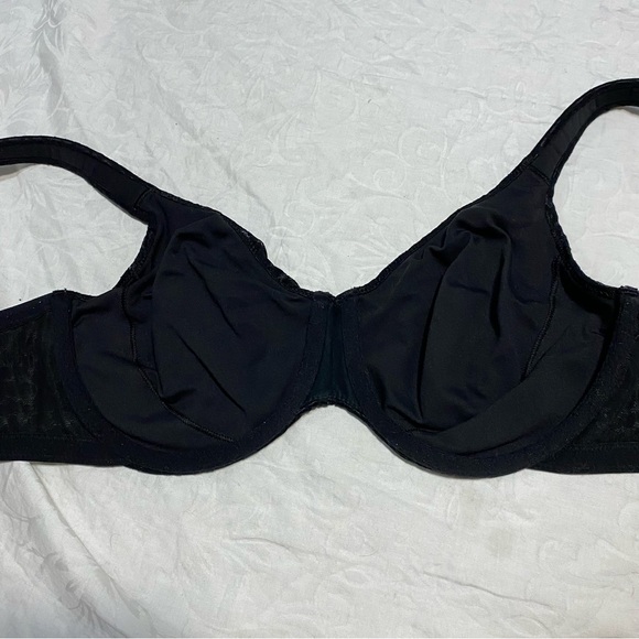 Bali 34D Bra Black Demi Underwire Smoothing Minimizing Loungewear Comfortable - Picture 2 of 7